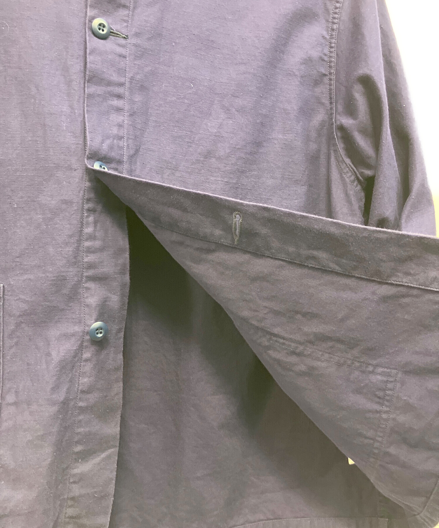 中古・古着通販】Needles (ニードルズ) バンドカラーシャツ パープル