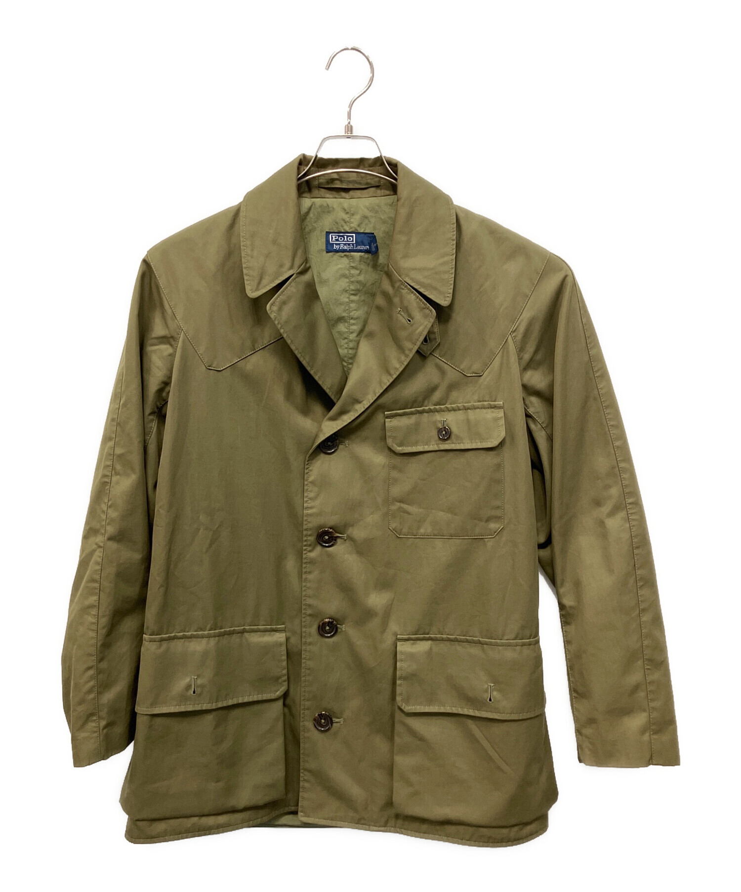 【※着画有 ラルフローレン】オリーブ色 ハンティングJKT 〈Lサイズ〉 中古・古着通販】POLO RALPH LAUREN (ポロ・ラルフローレン) POLO
