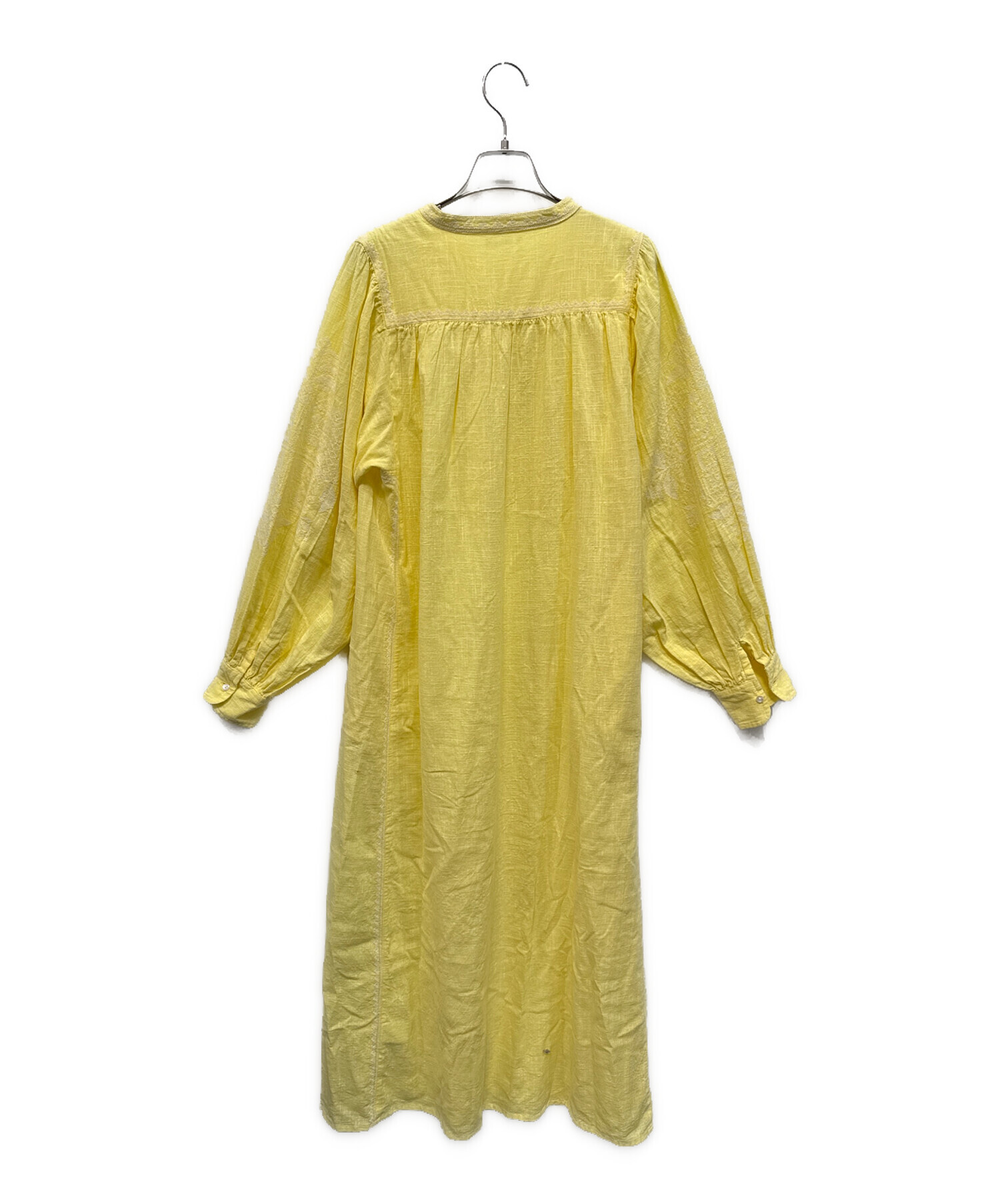 中古・古着通販】freada (フリーダ) 長袖ワンピース イエロー サイズ