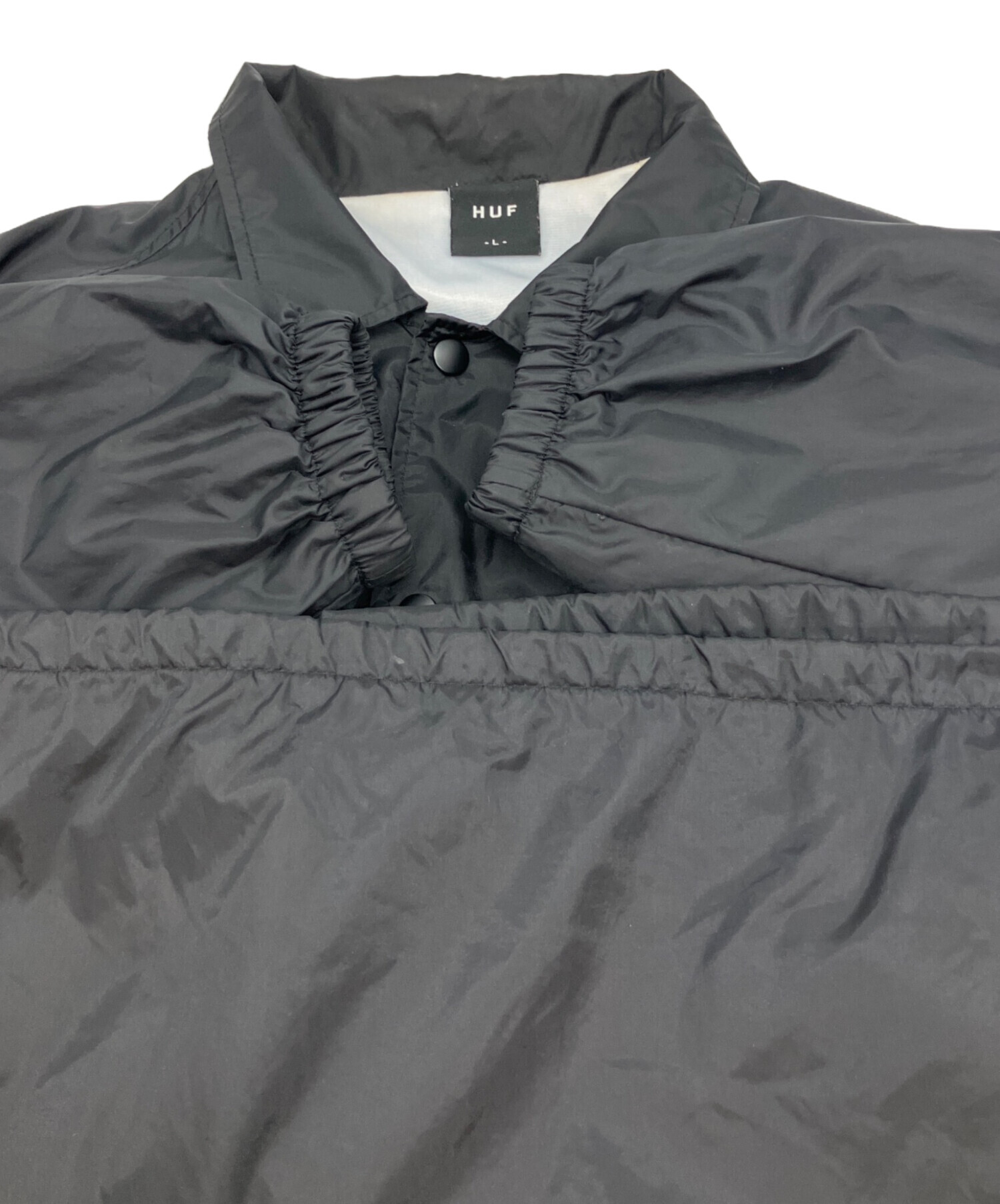 中古・古着通販】HUF (ハフ) ナイロンジャケット ブラック サイズ:L