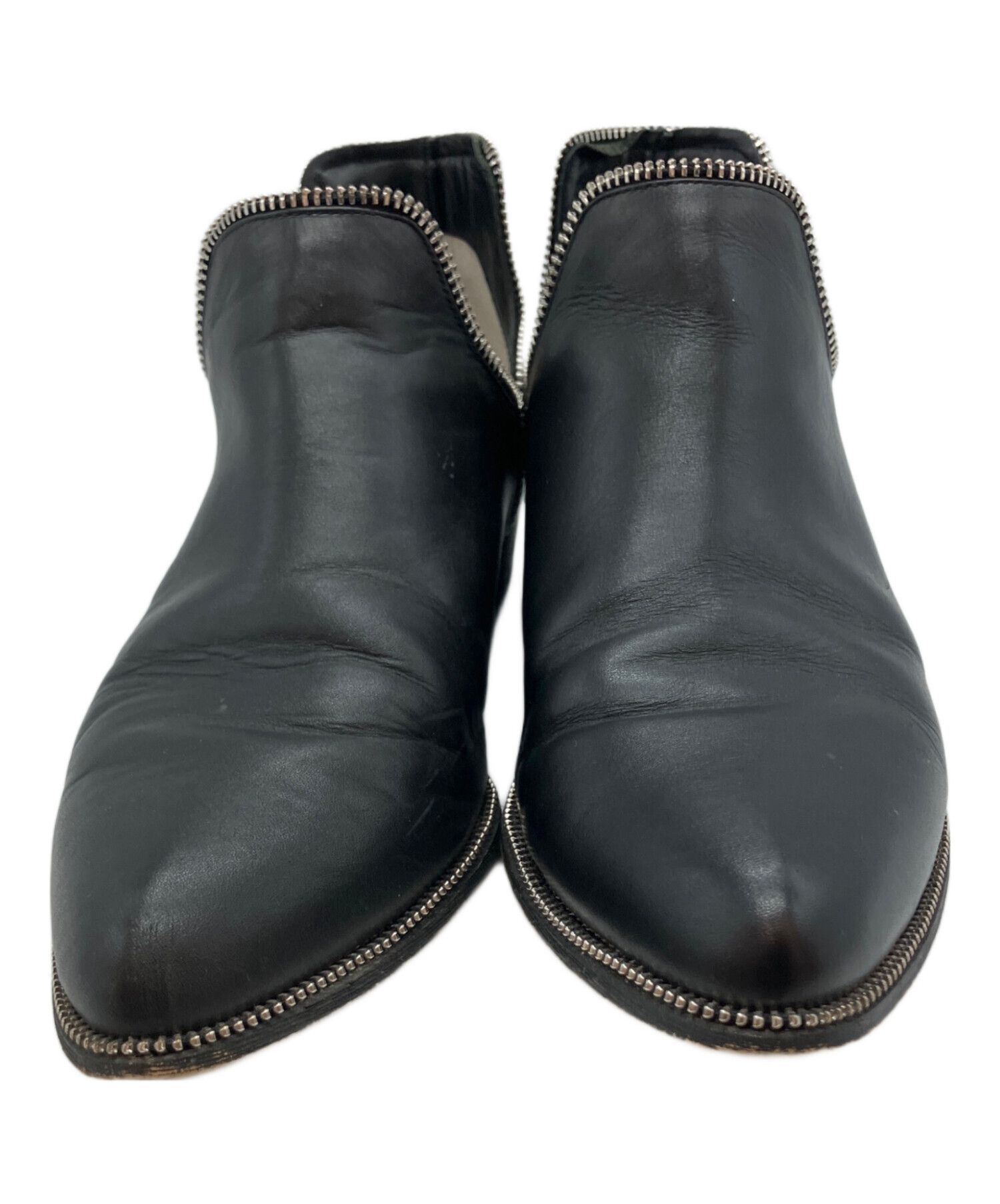 【値下げ】SENSO 黒ショートブーツ 中古・古着通販】SENSO (センソ) ショートブーツ ブラック サイズ:39