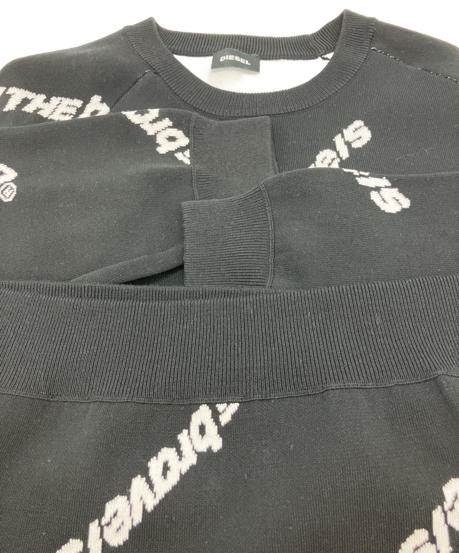 DIESEL - DIESEL ディーゼル ニット・セーター S ライトグレー 【古着】【中古】 中古・古着通販】DIESEL (ディーゼル) セーター ブラック サイズ:L