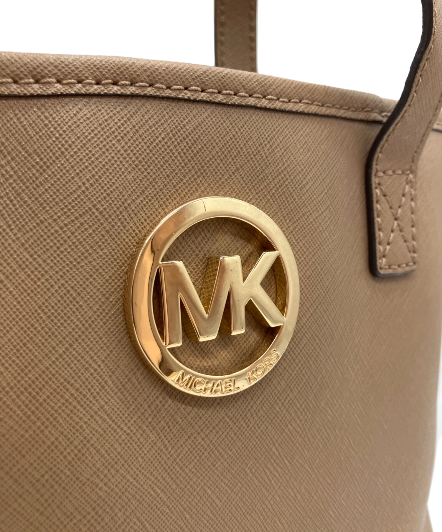 新品未使用　MICHAEL KORS ベージュ ハンドバッグ 中古・古着通販】MICHAEL KORS (マイケル・コース) ハンドバッグ