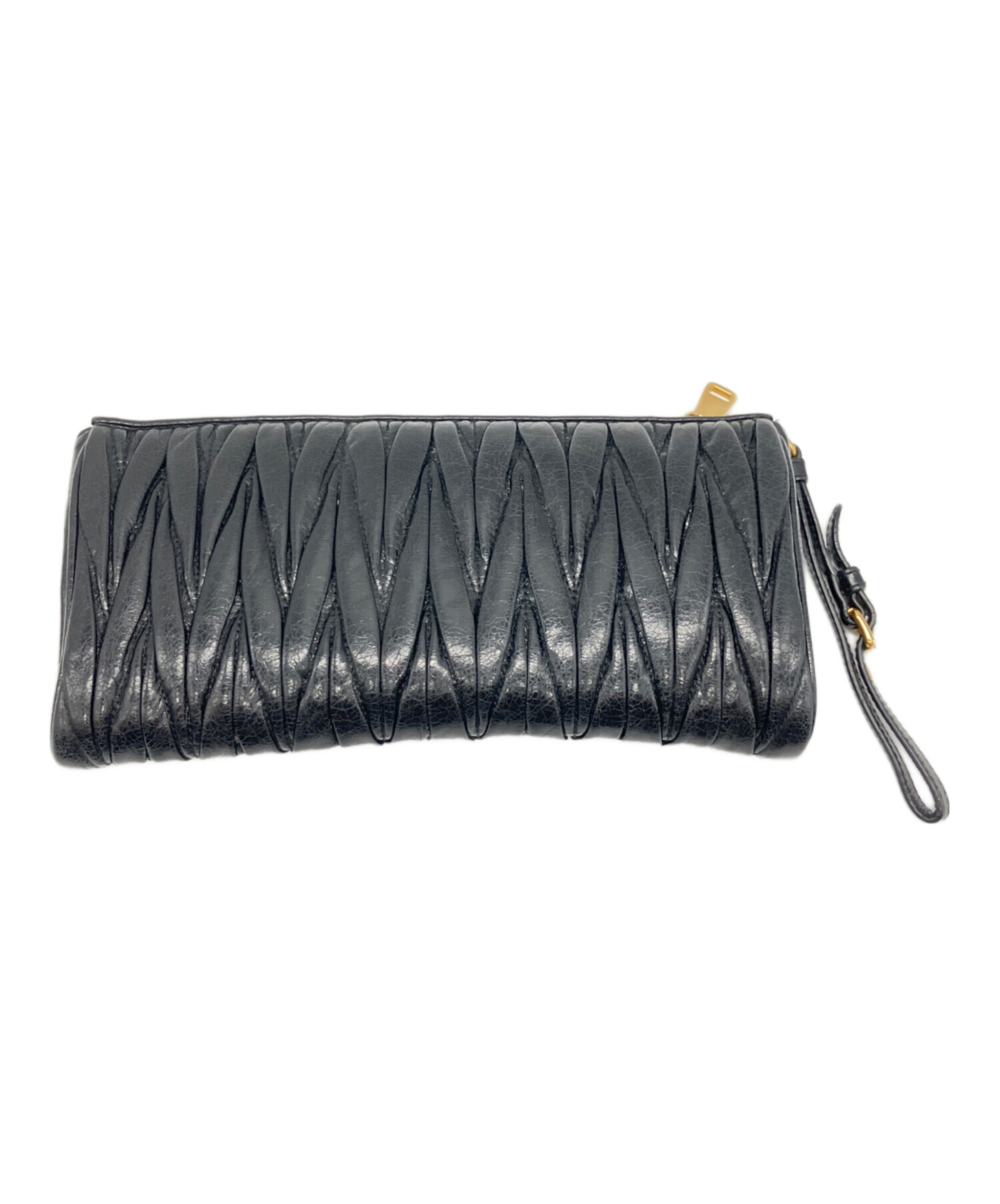 中古・古着通販】MIU MIU (ミュウミュウ) クラッチバッグ ブラック 