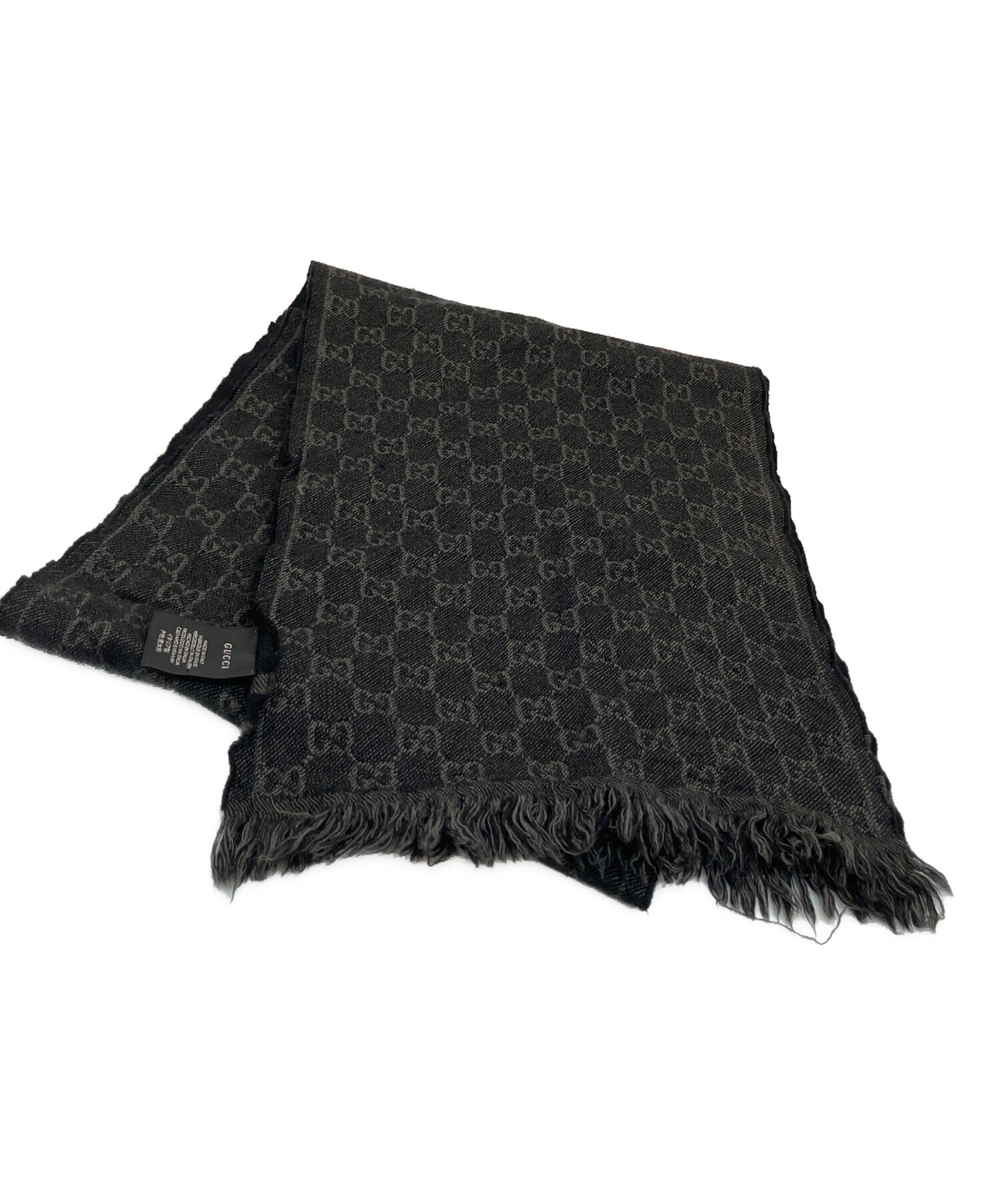 中古・古着通販】GUCCI (グッチ) GUCCI(グッチ)ストール ブラック 