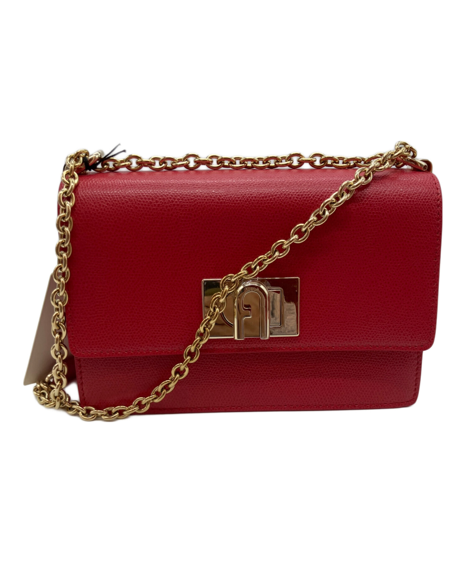 中古・古着通販】FURLA (フルラ) 本革 ミニ ショルダーバッグ レッド 