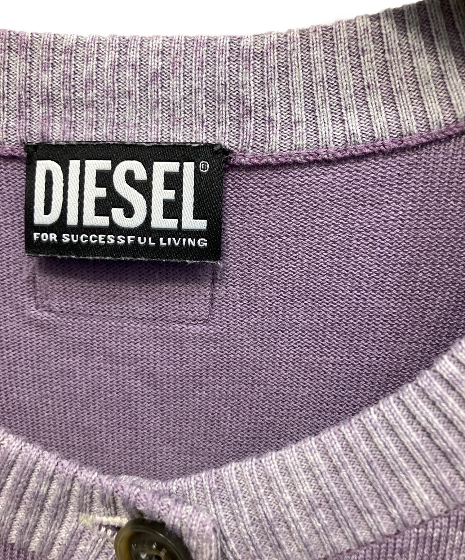 DIESEL グレー クロップドカーディガン 中古・古着通販】DIESEL (ディーゼル) クロップドカーディガン 薄手