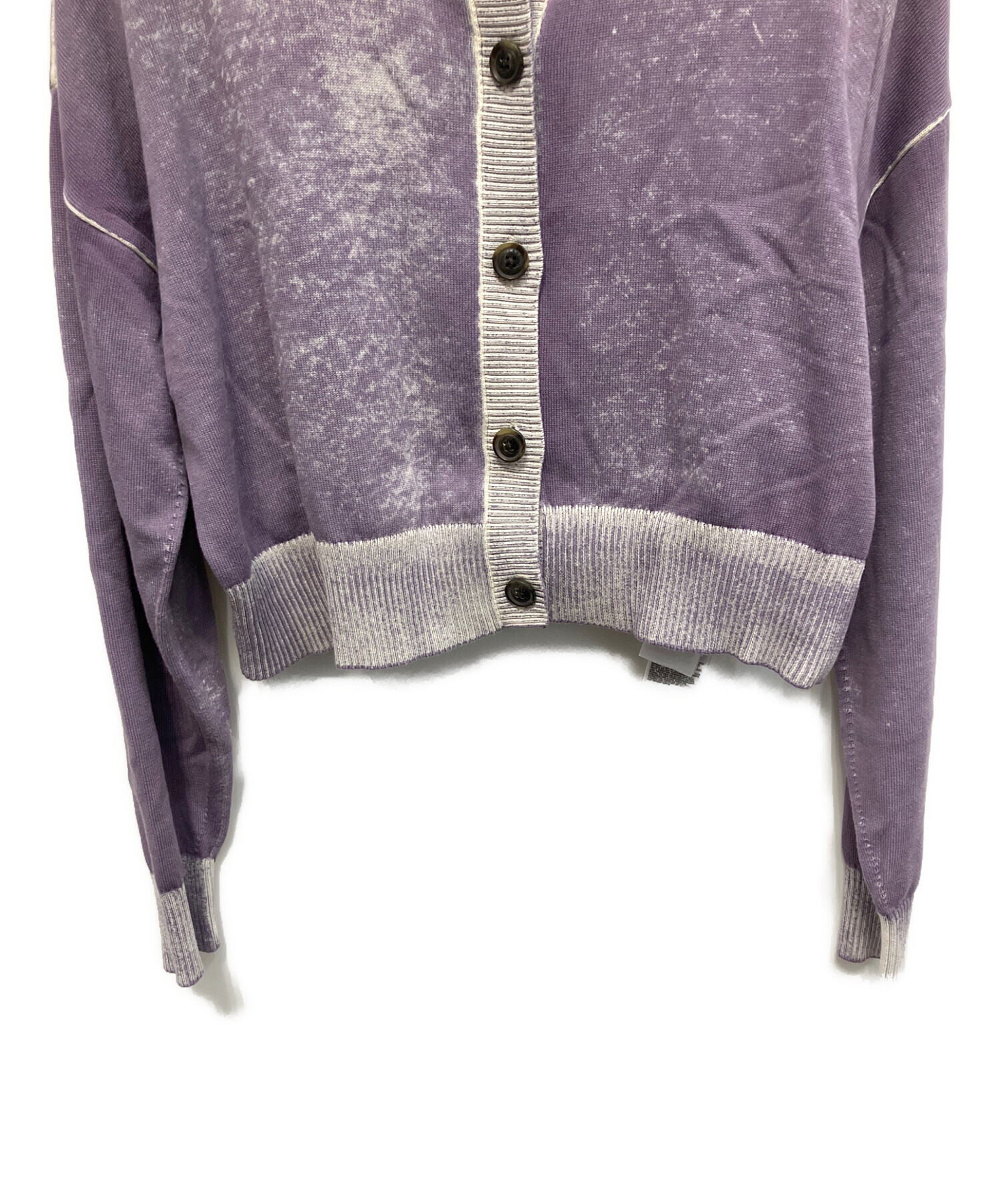 DIESEL グレー クロップドカーディガン 中古・古着通販】DIESEL (ディーゼル) クロップドカーディガン 薄手
