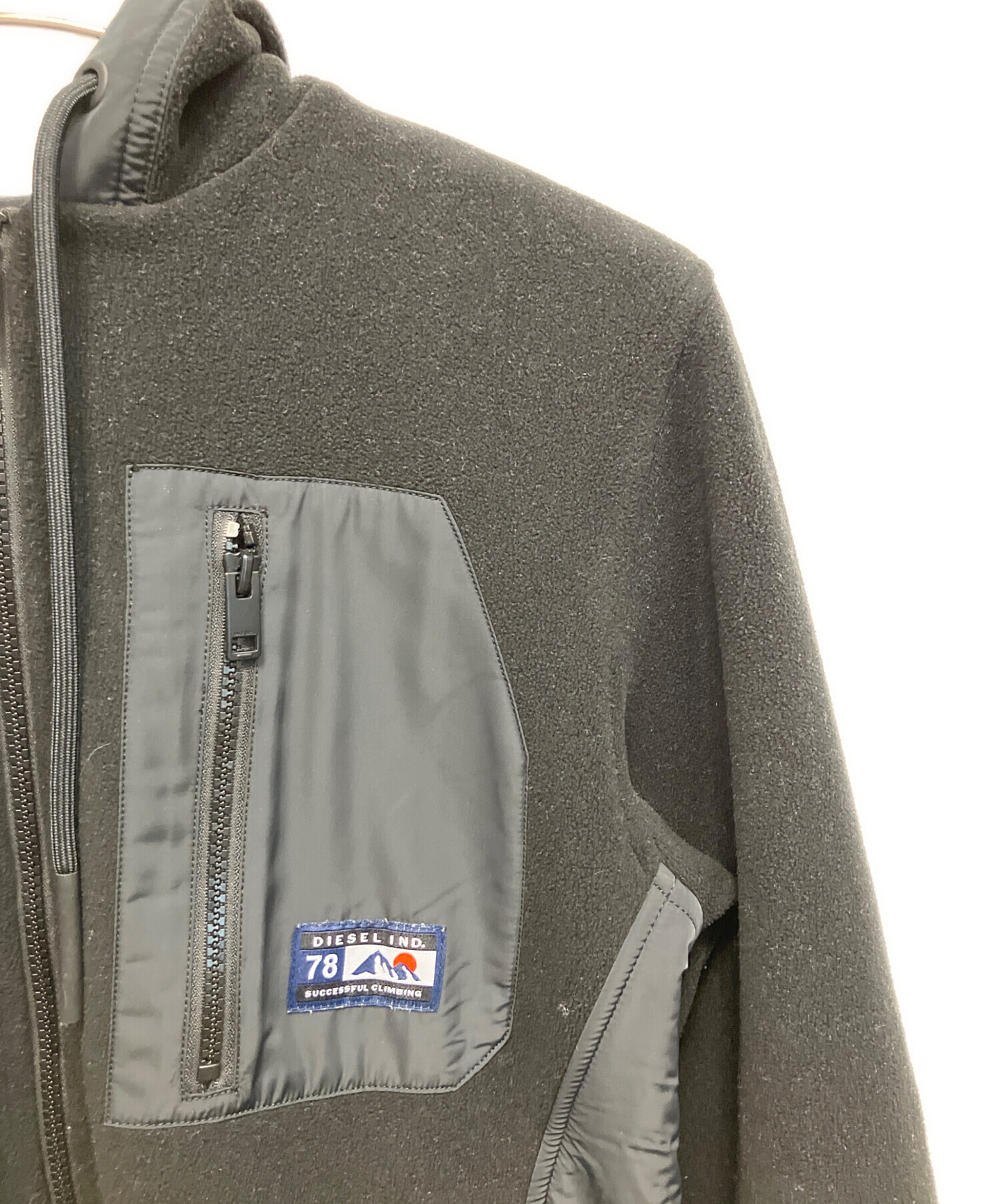 中古・古着通販】DIESEL (ディーゼル) ブラック フリース ナイロン 