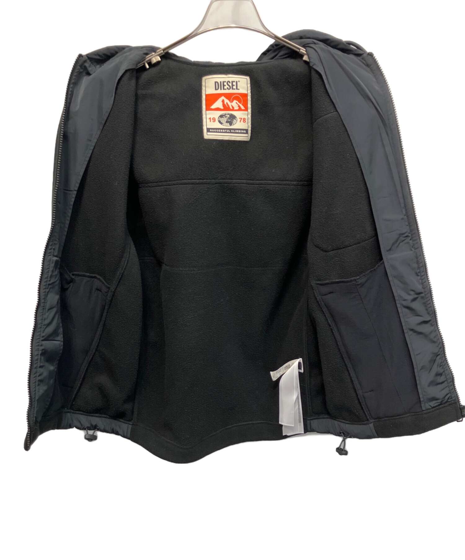中古・古着通販】DIESEL (ディーゼル) ブラック フリース ナイロン 