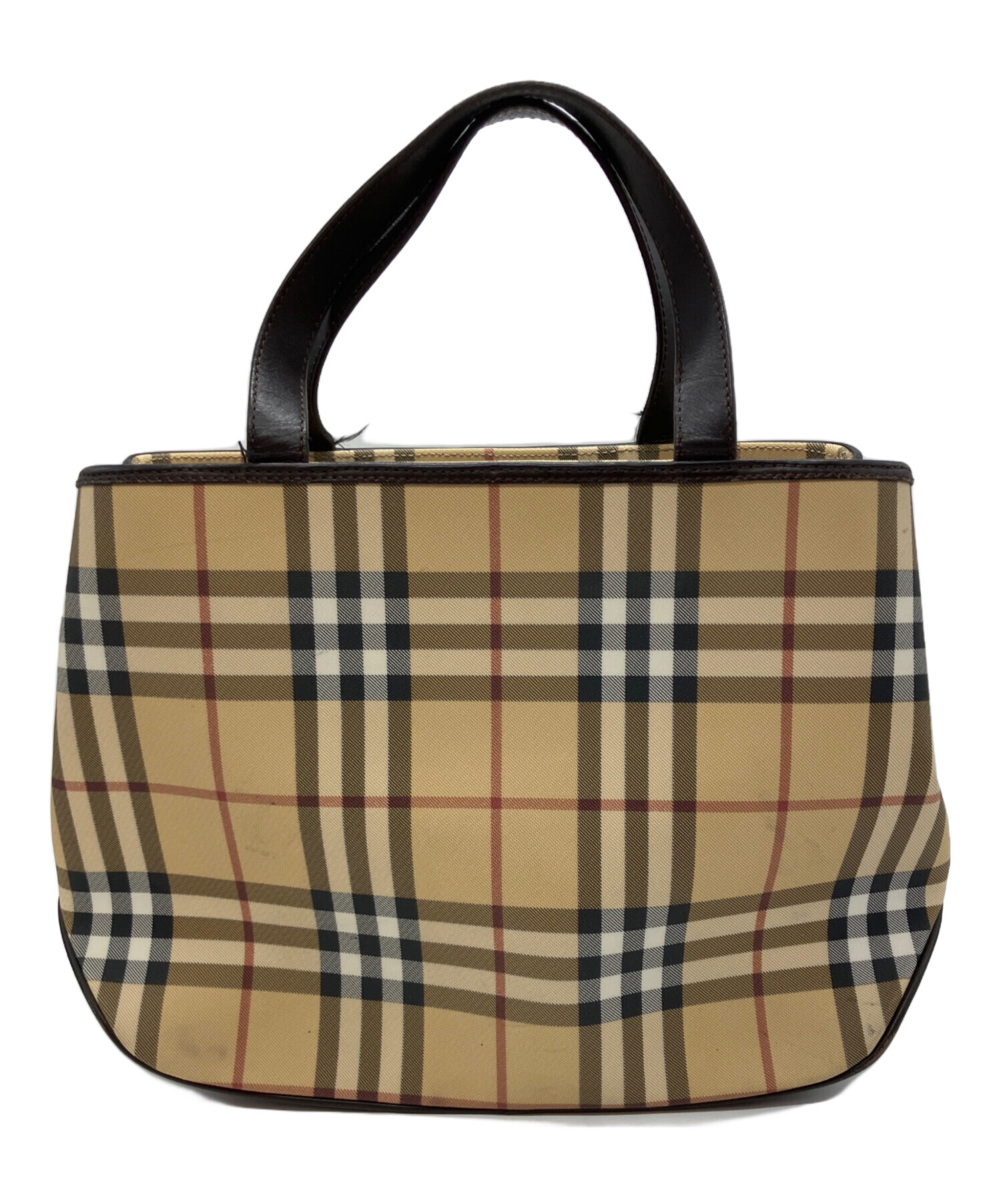 中古品】Burberryハンドバッグ バーバリー ノバチェック ヴィンテージ