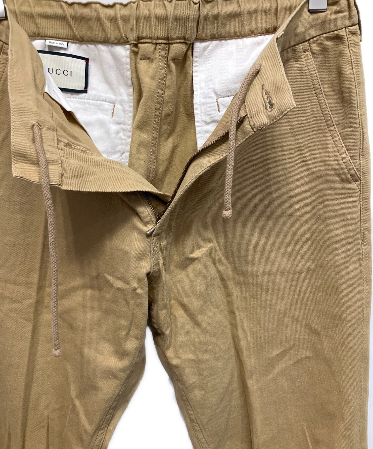 GUCCI ベージュ パンツ GUCCI - GUCCI グッチ パンツ（その他） 44(S位) ベージュ 【古着