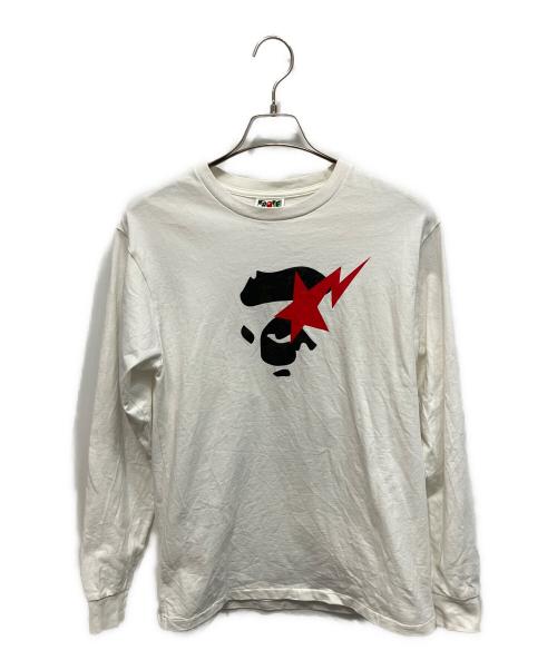 A Bathing Ape グラフィック長袖カットソー XL ホワイト A Bathing Ape グラフィック長袖カットソー XL ホワイト