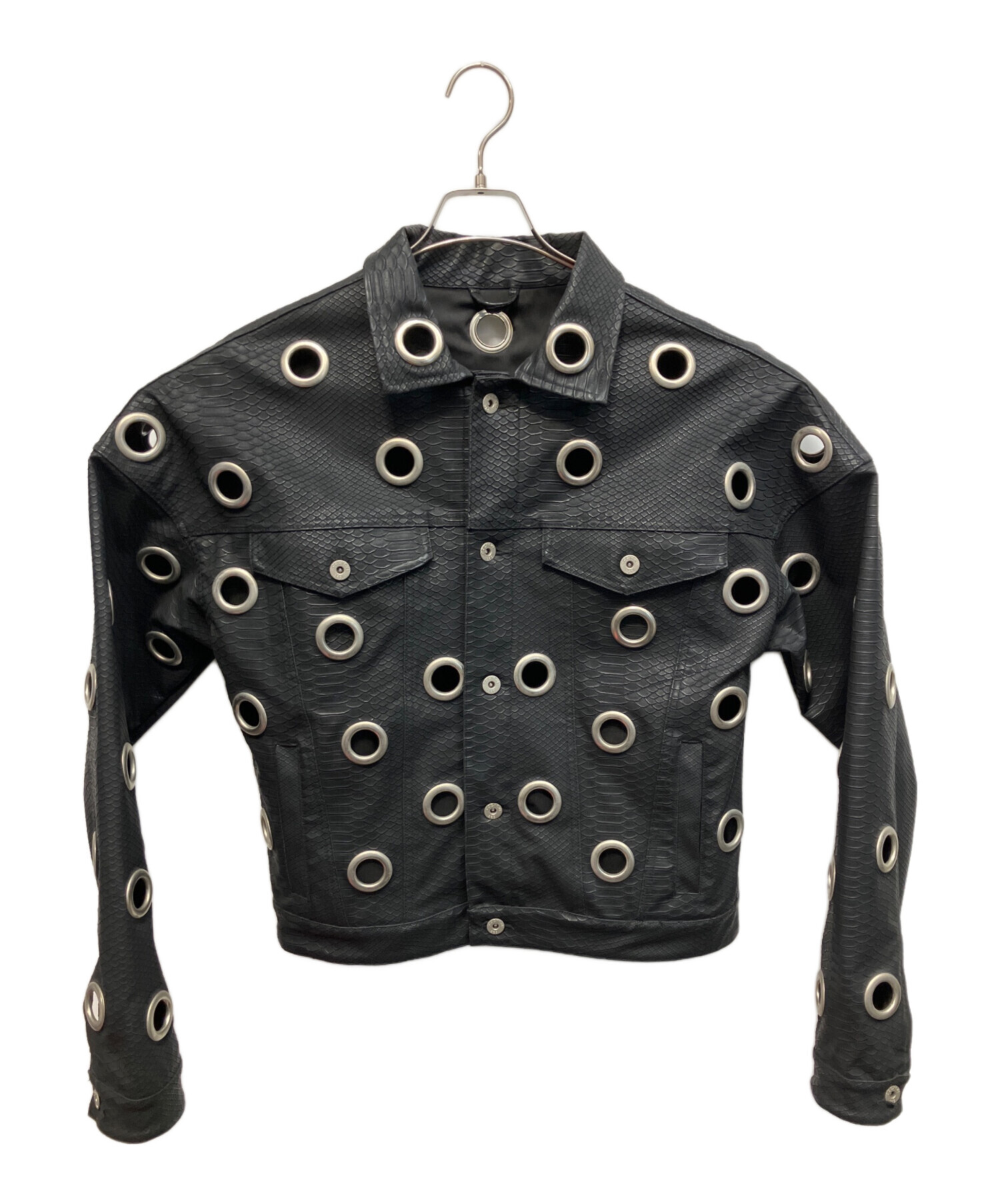 その他ブランド / 369/THREESIX9INE/パイソンデザイン/ジャケット/L/フェイクレザー/BLU 中古・古着通販】threesix9ine (threesix9ine) フェイクレザー