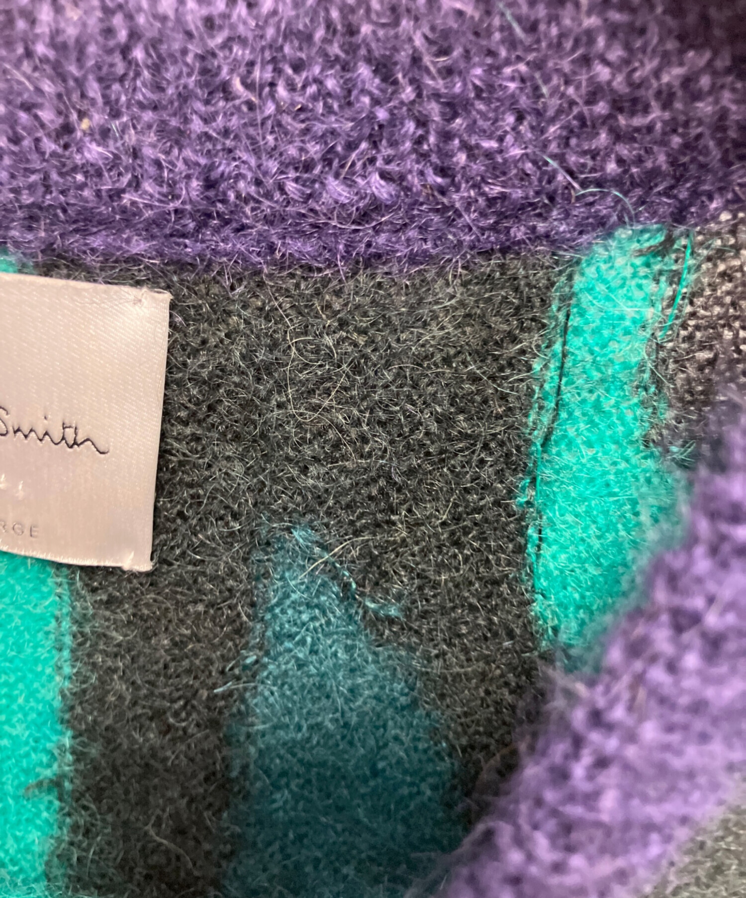 中古・古着通販】PAUL SMITH (ポールスミス) モヘア 薄手ニット マルチ