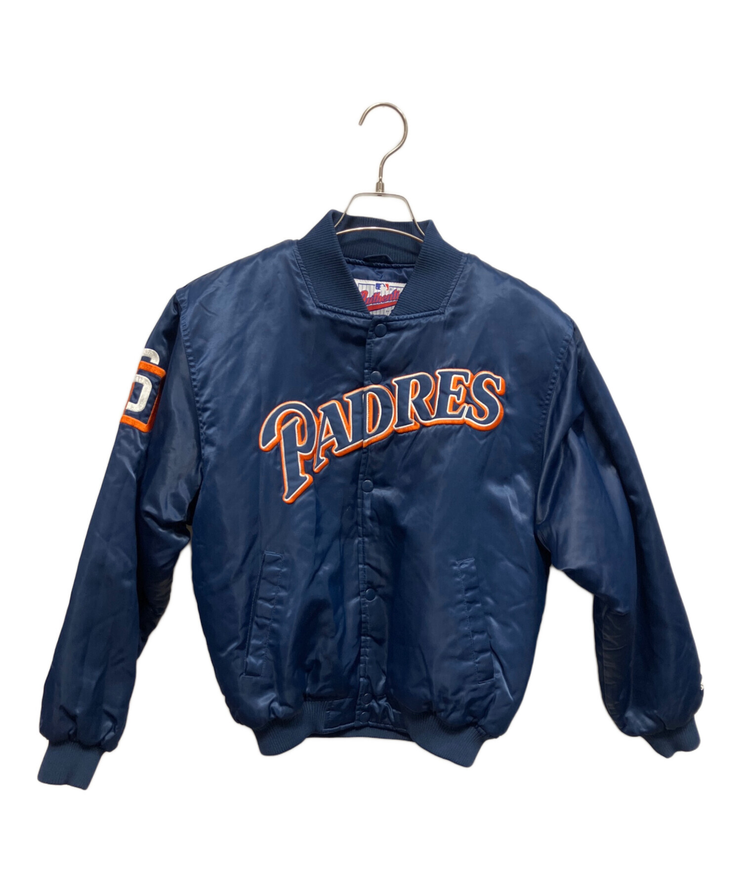 サンディエゴ・パドレス ボンバージャケット ネイビー 中古・古着通販】AUTHENTIC (オーセンティック) PADRES パドレス