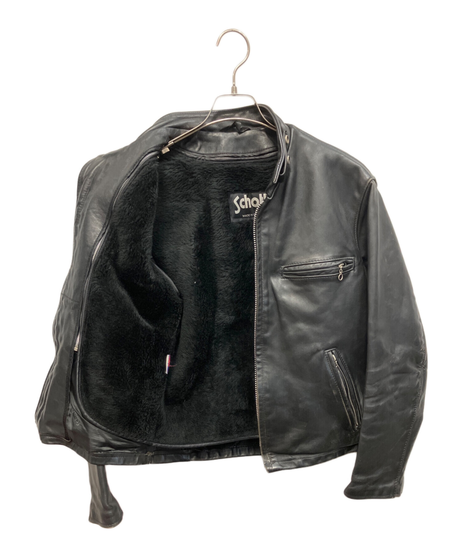 中古・古着通販】Schott (ショット) レザージャケット ブラック サイズ