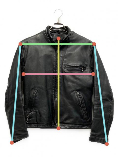 中古・古着通販】Schott (ショット) レザージャケット ブラック サイズ