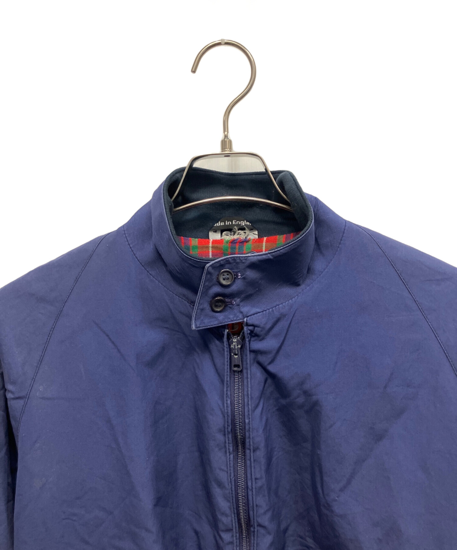 古着　ハリントンジャケット　短丈　バラクーダジャケット　ネイビー　ラグラン　L 古着 ハリントンジャケット 短丈 バラクーダジャケット ネイビー