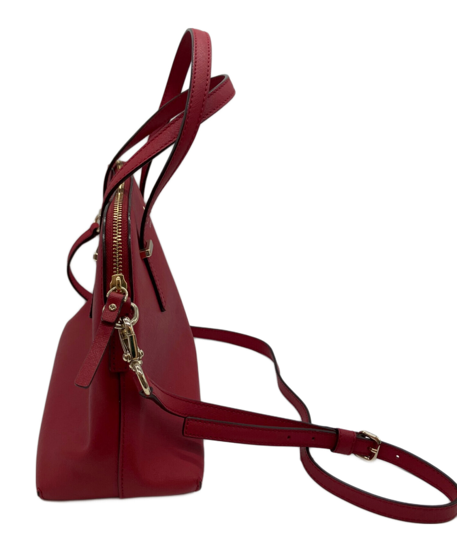 未使用品 ケイトスペード 2WAY ハンド ビーズ レッド 赤 ショルダーバッグ 1076【中古】Kate Spade 中古・古着通販】Kate Spade (ケイトスペード) 2WAYハンドバッグ