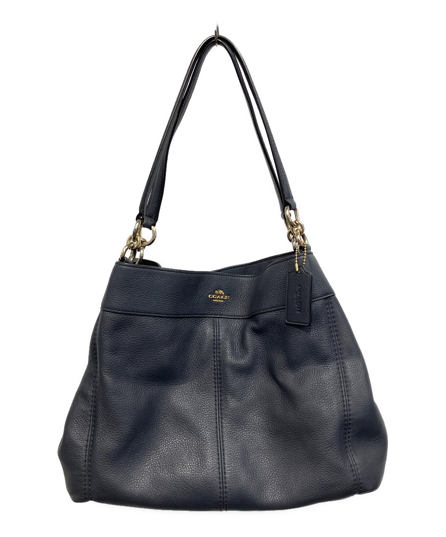 中古・古着通販】COACH (コーチ) ハンドバッグ ネイビー｜ブランド