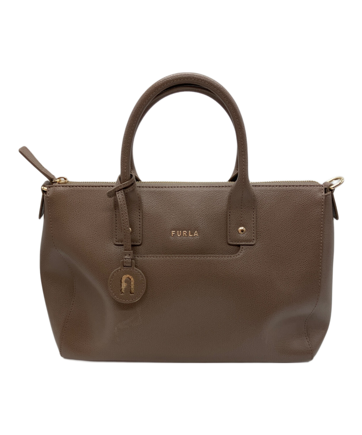 FURLA ブラウン ハンドバッグ 中古・古着通販】FURLA (フルラ) ハンドバッグ ブラウン｜ブランド