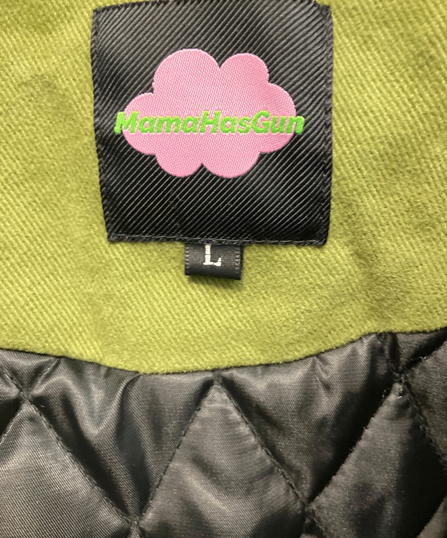 MamaHasGun キルティング レトロ ワーク ジャケット オリーブグリーン 中古・古着通販】mamahasgun (ママズ・ガン) ワークジャケット