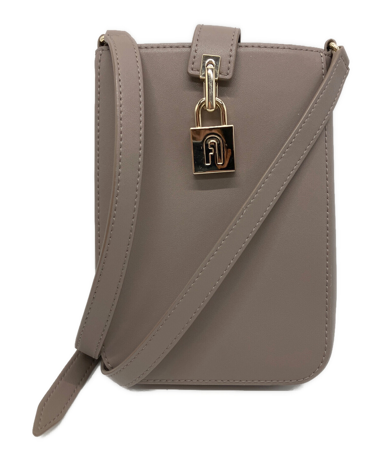 中古・古着通販】FURLA (フルラ) ショルダーバッグ スタッコグレー