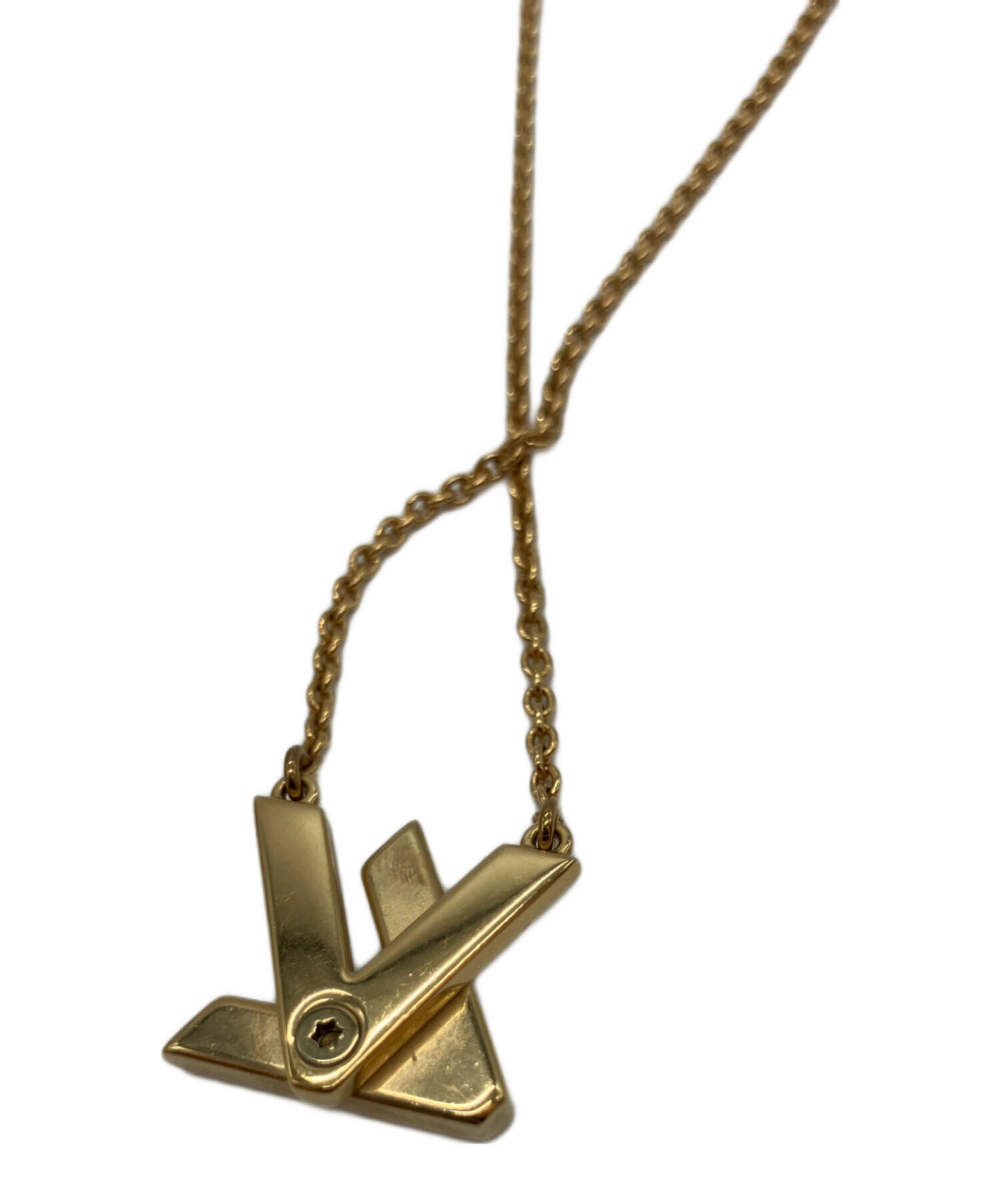 ★LOUIS VUITTON ★ネックレス ゴールド 中古・古着通販】LOUIS VUITTON (ルイ ヴィトン) LVツイスト
