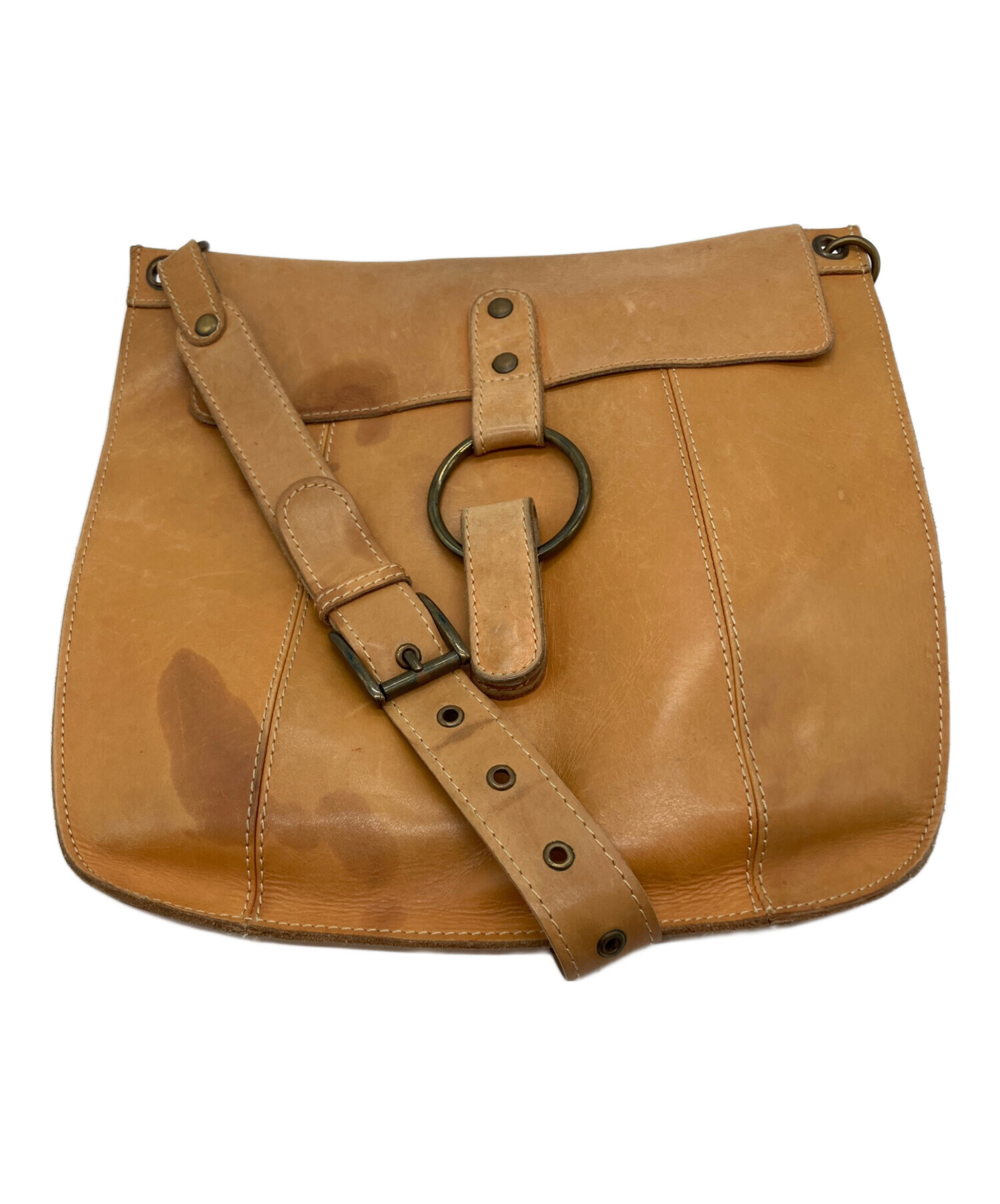 中古・古着通販】GAP (ギャップ) 00sレザーショルダーバッグ ブラウン