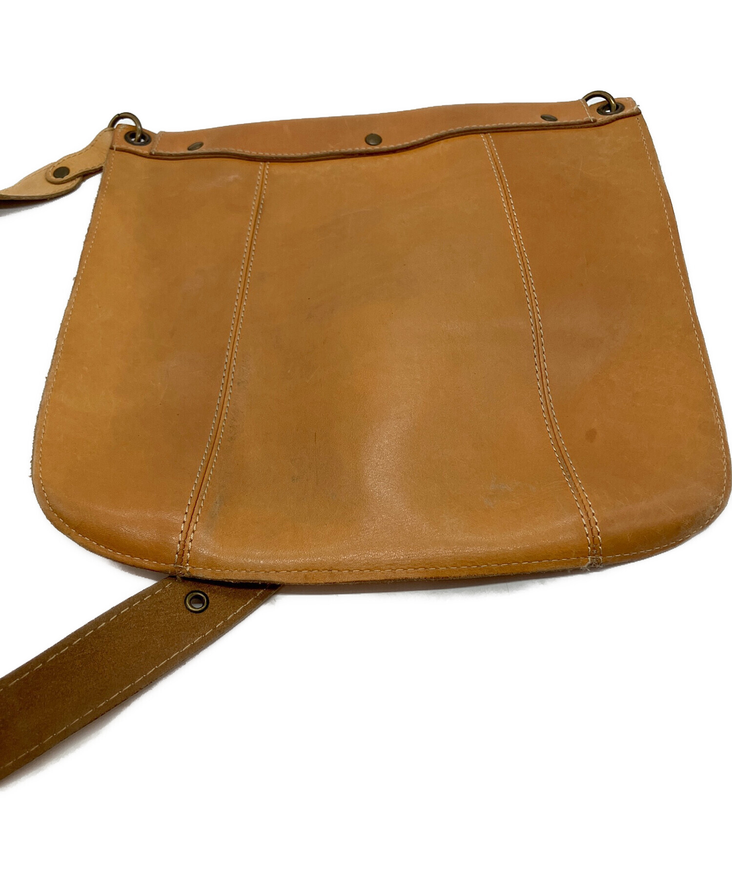 中古・古着通販】GAP (ギャップ) 00sレザーショルダーバッグ ブラウン