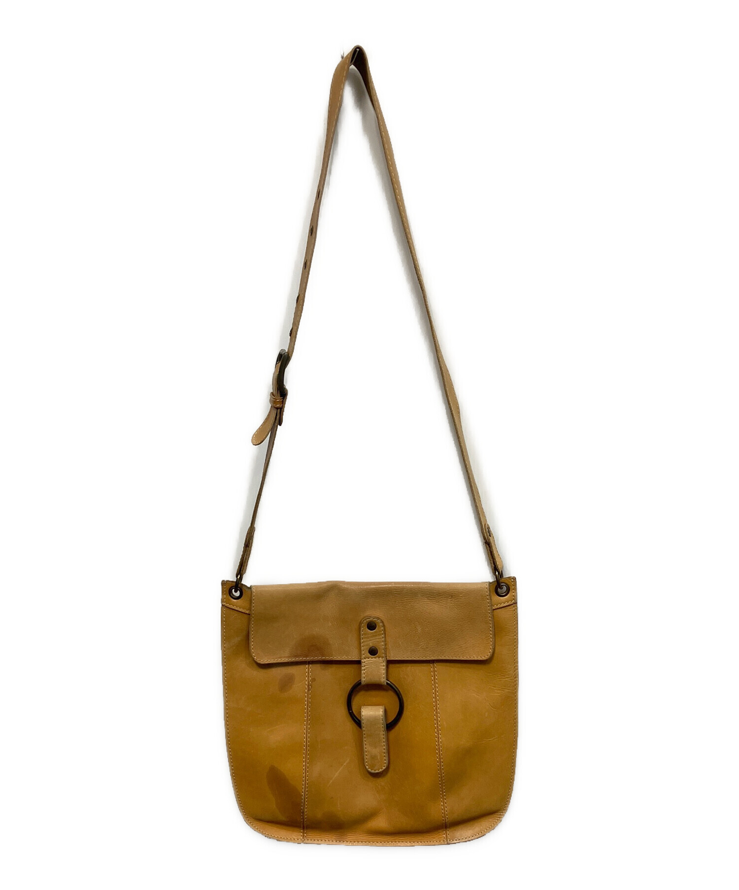 中古・古着通販】GAP (ギャップ) 00sレザーショルダーバッグ ブラウン