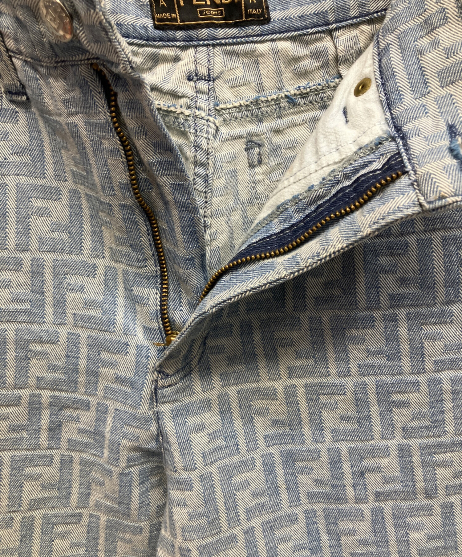 中古・古着通販】FENDI (フェンディ) ズッカ デニムパンツ ブルー