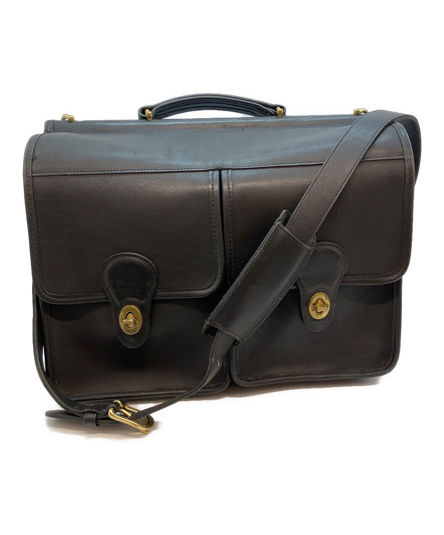 中古・古着通販】COACH (コーチ) ビジネスバッグ ブラック｜ブランド 