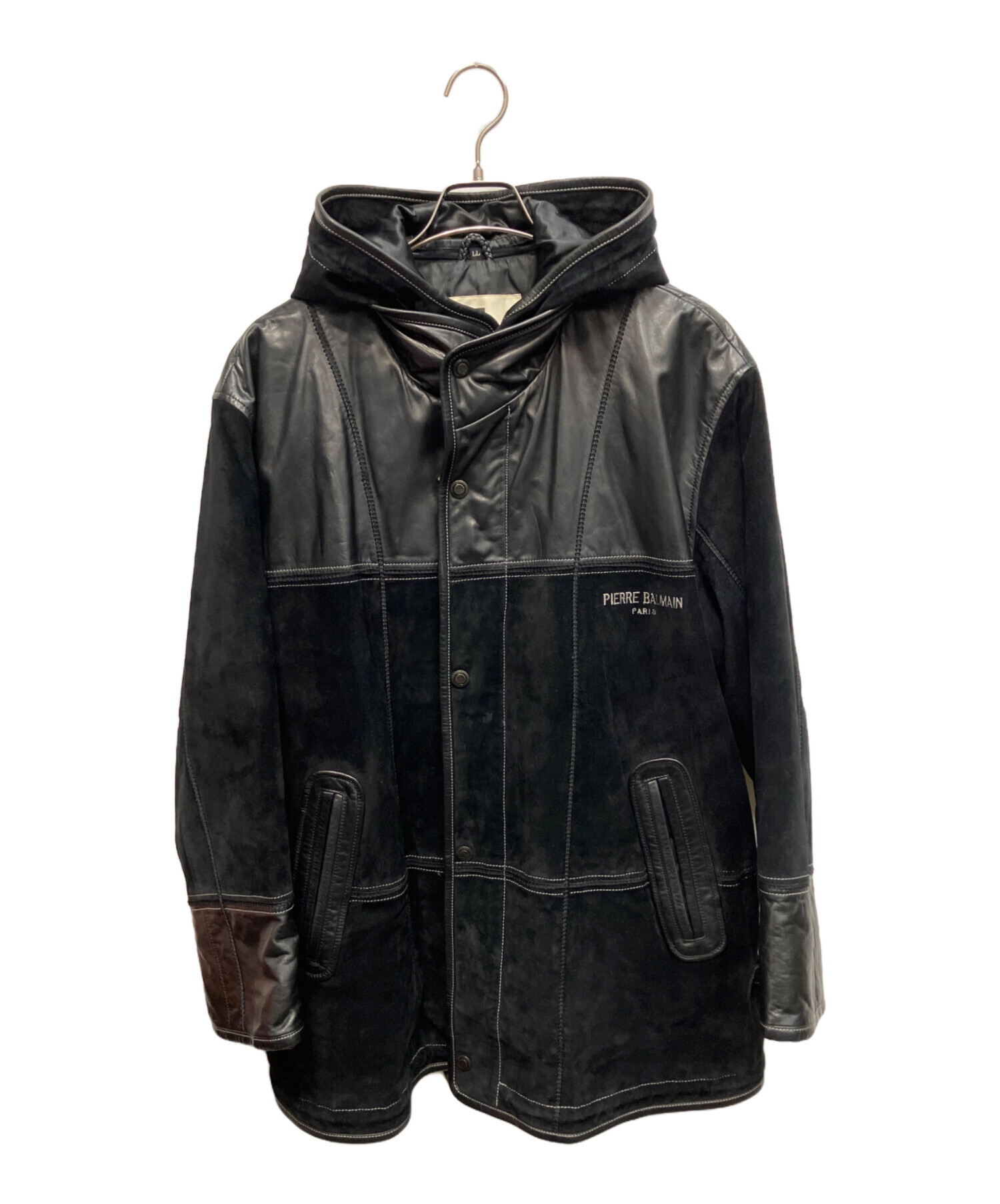 極美品 BALMAINピエールバルマン レディース羊革レザージャケット タグ付き 中古・古着通販】PIERRE BALMAIN (ピエール バルマン) レザー 切替