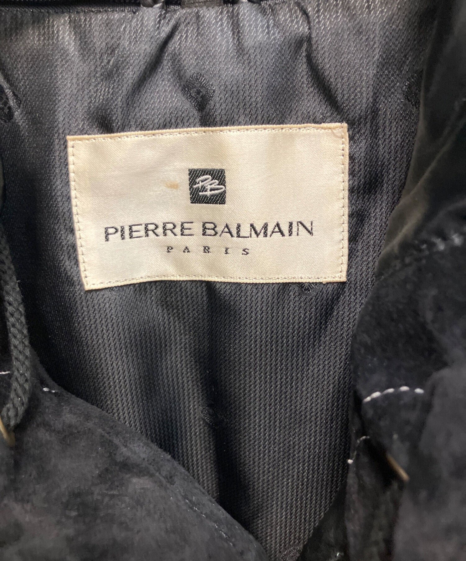 中古・古着通販】PIERRE BALMAIN (ピエール バルマン) レザー 切替