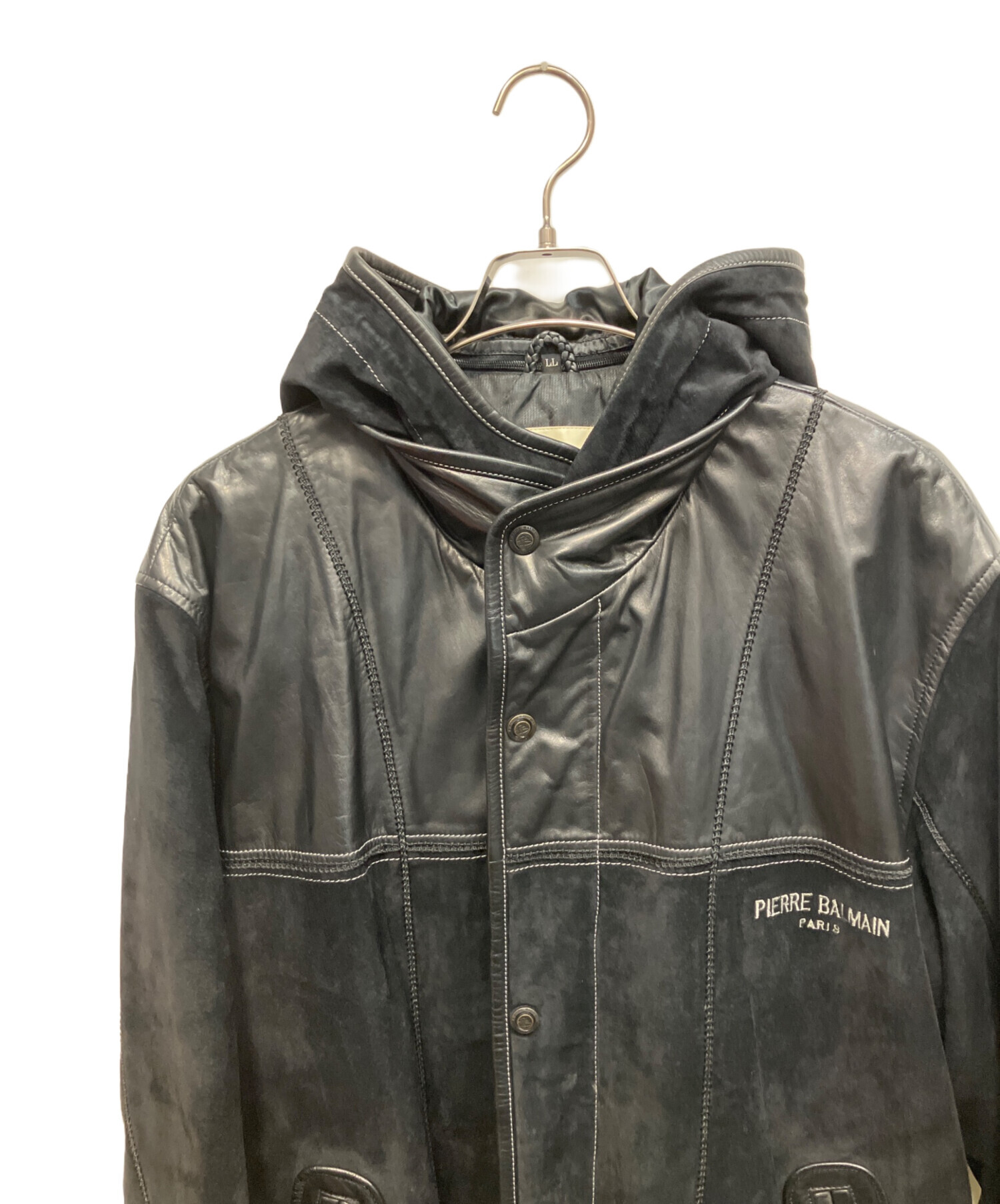 中古・古着通販】PIERRE BALMAIN (ピエール バルマン) レザー 切替