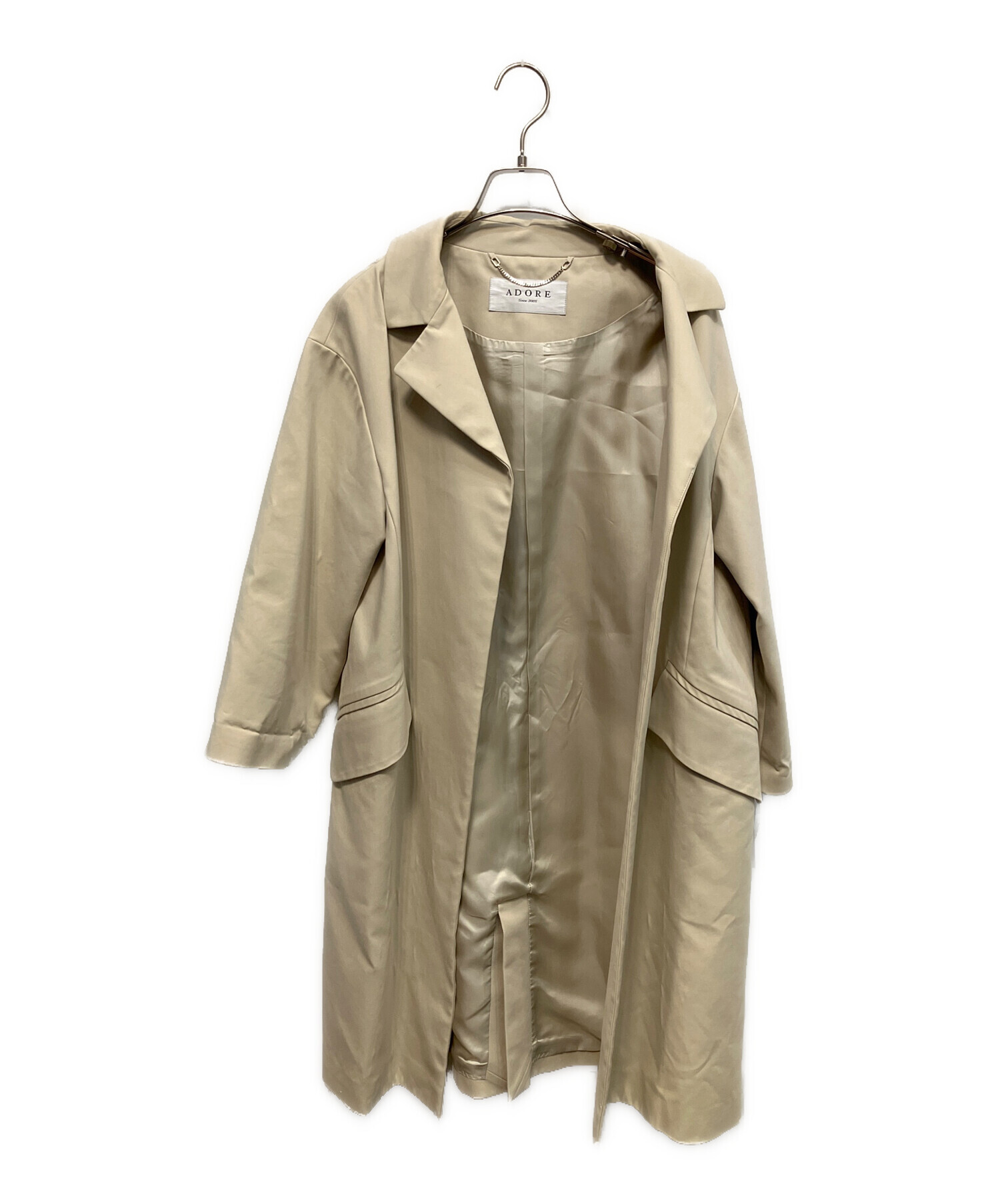 中古・古着通販】ADORE (アドーア) ステンカラーコート ベージュ
