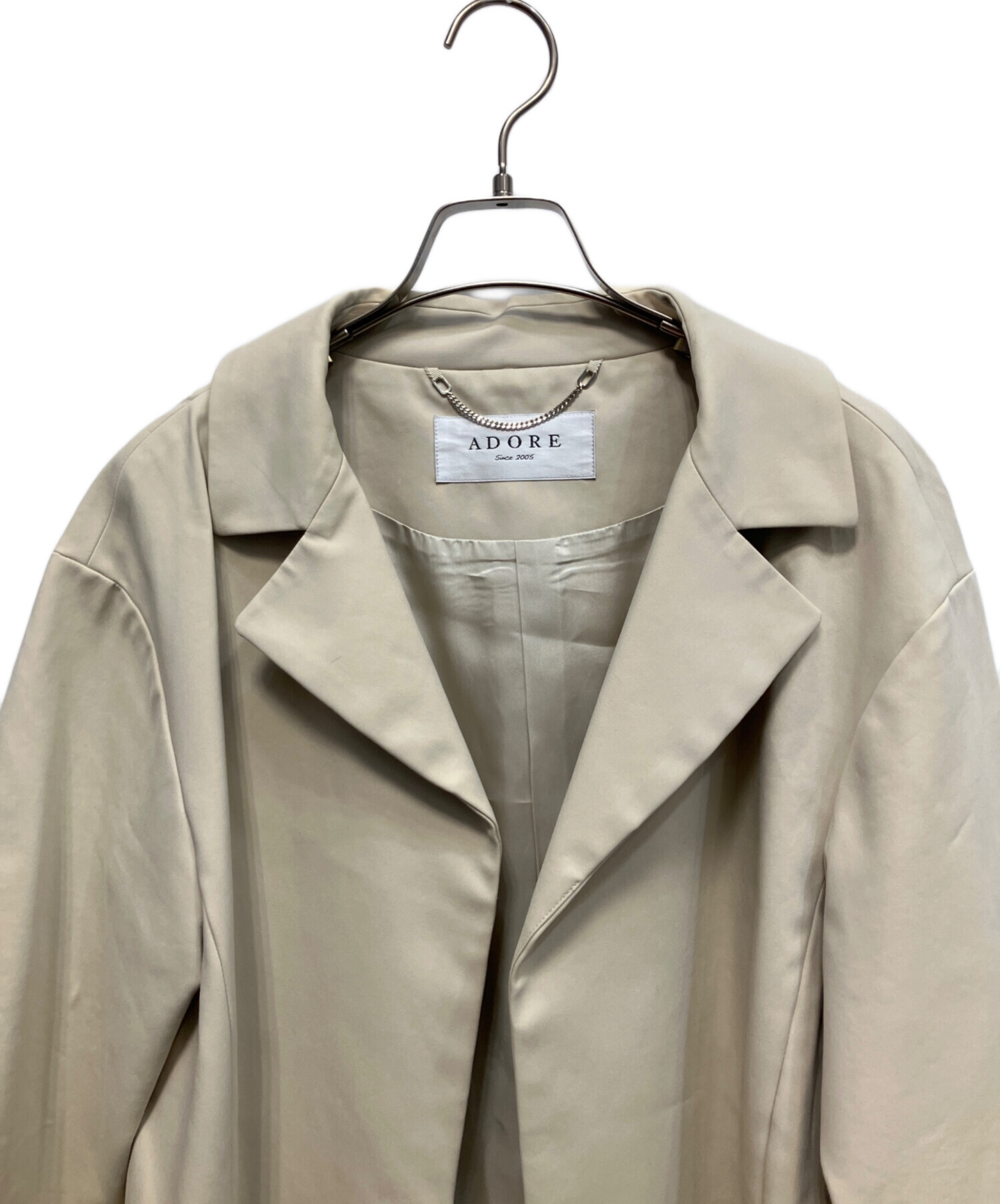 中古・古着通販】ADORE (アドーア) ステンカラーコート ベージュ