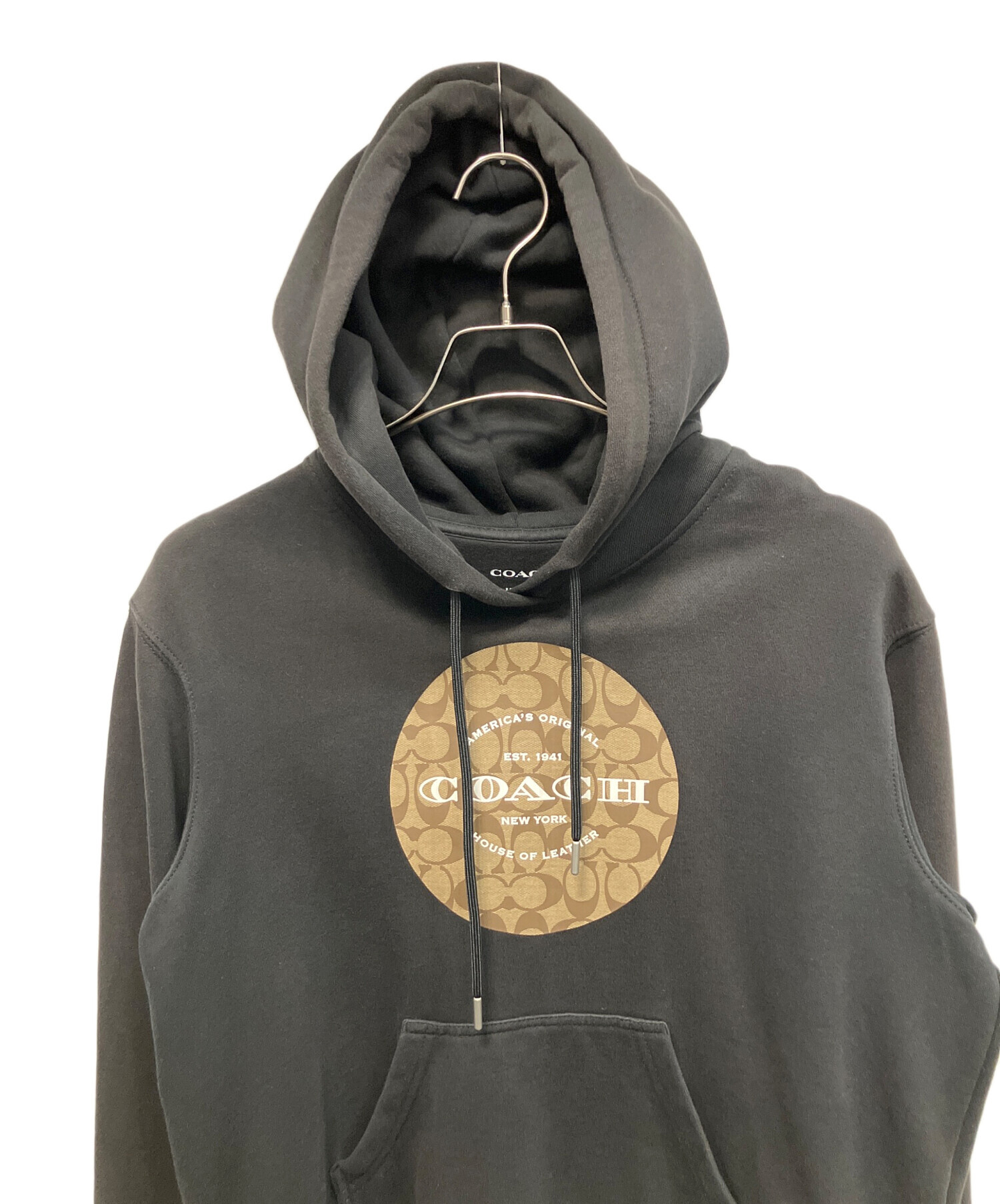 中古・古着通販】COACH (コーチ) プルオーバーパーカー ブラック 