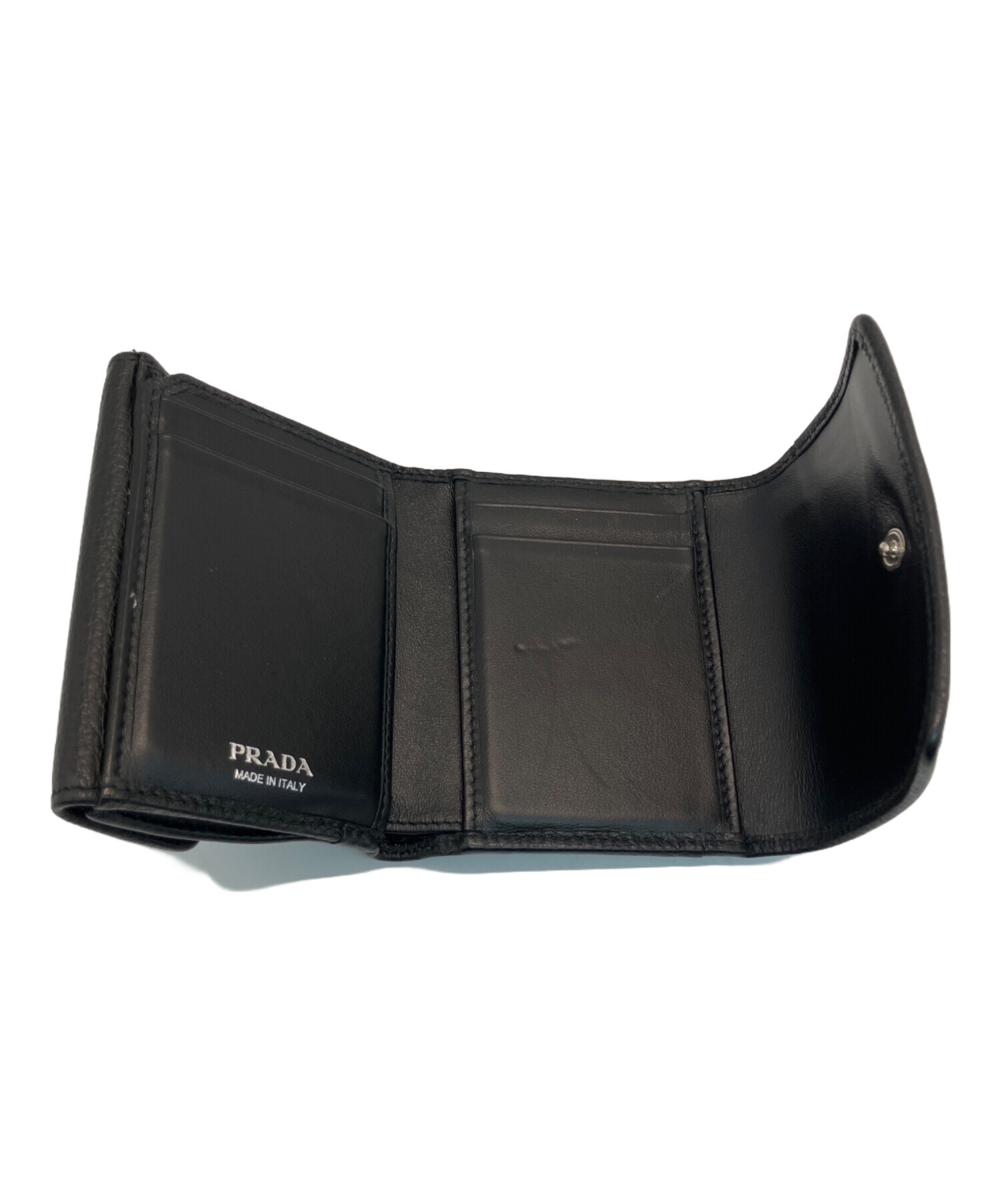 中古・古着通販】PRADA (プラダ) 3つ折り財布 ブラック｜ブランド