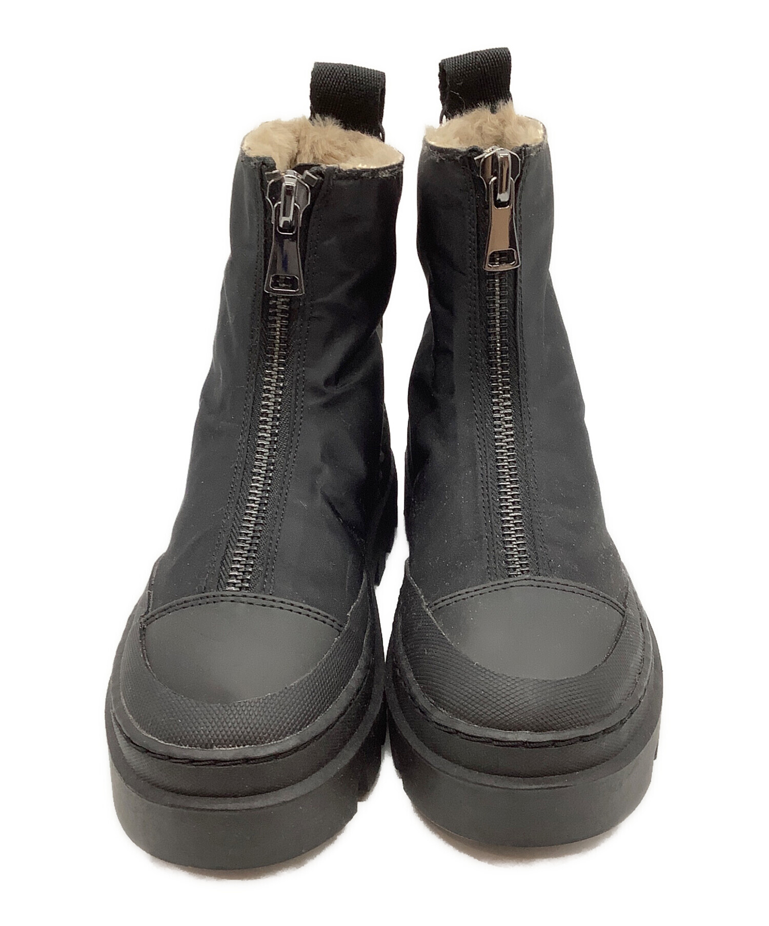 中古・古着通販】ZARA (ザラ) フラットプラットフォームレザーブーツ