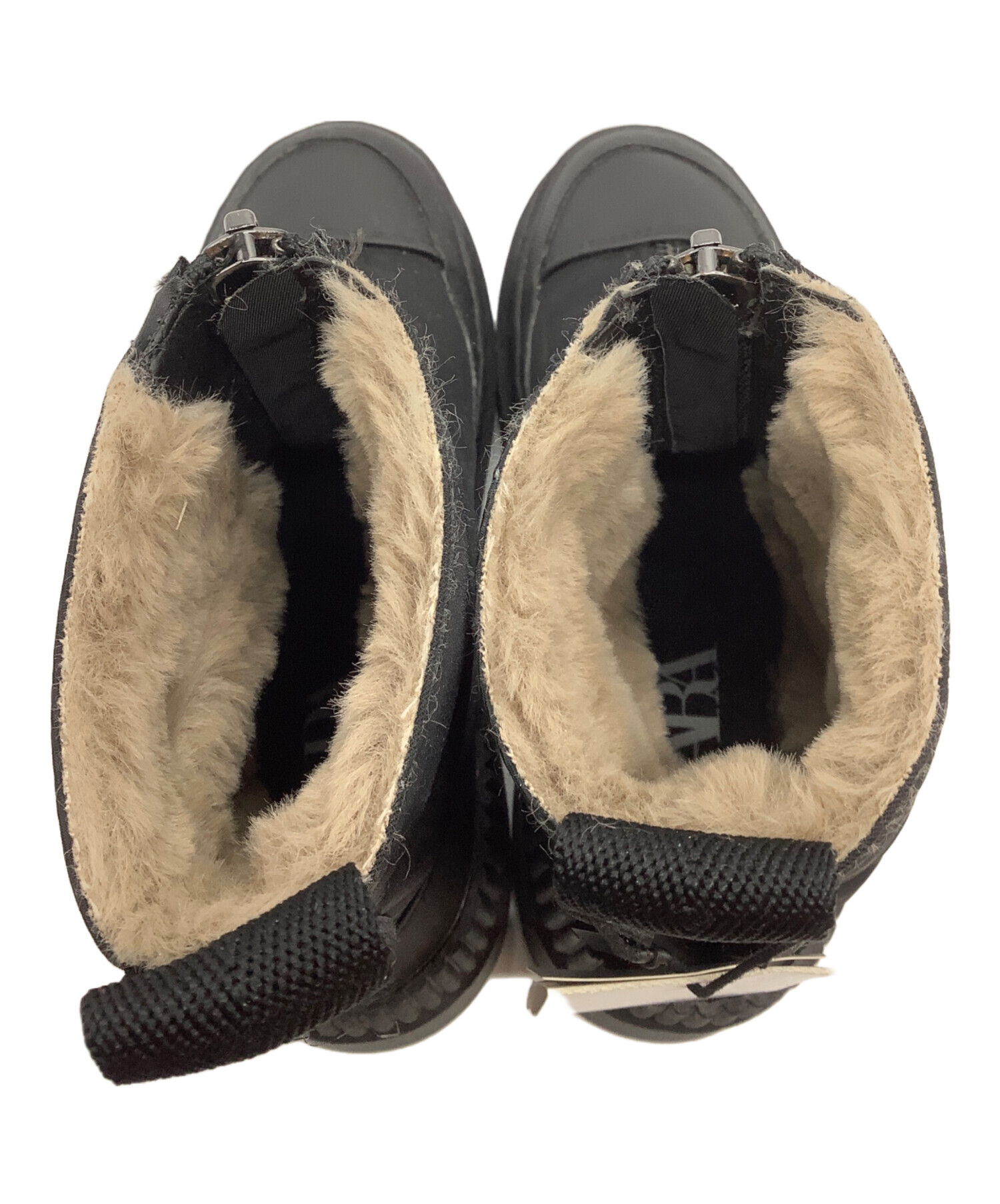 中古・古着通販】ZARA (ザラ) フラットプラットフォームレザーブーツ