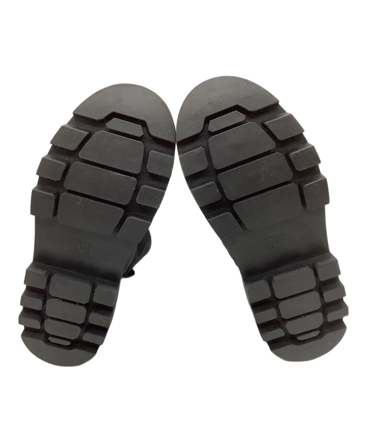 中古・古着通販】ZARA (ザラ) フラットプラットフォームレザーブーツ