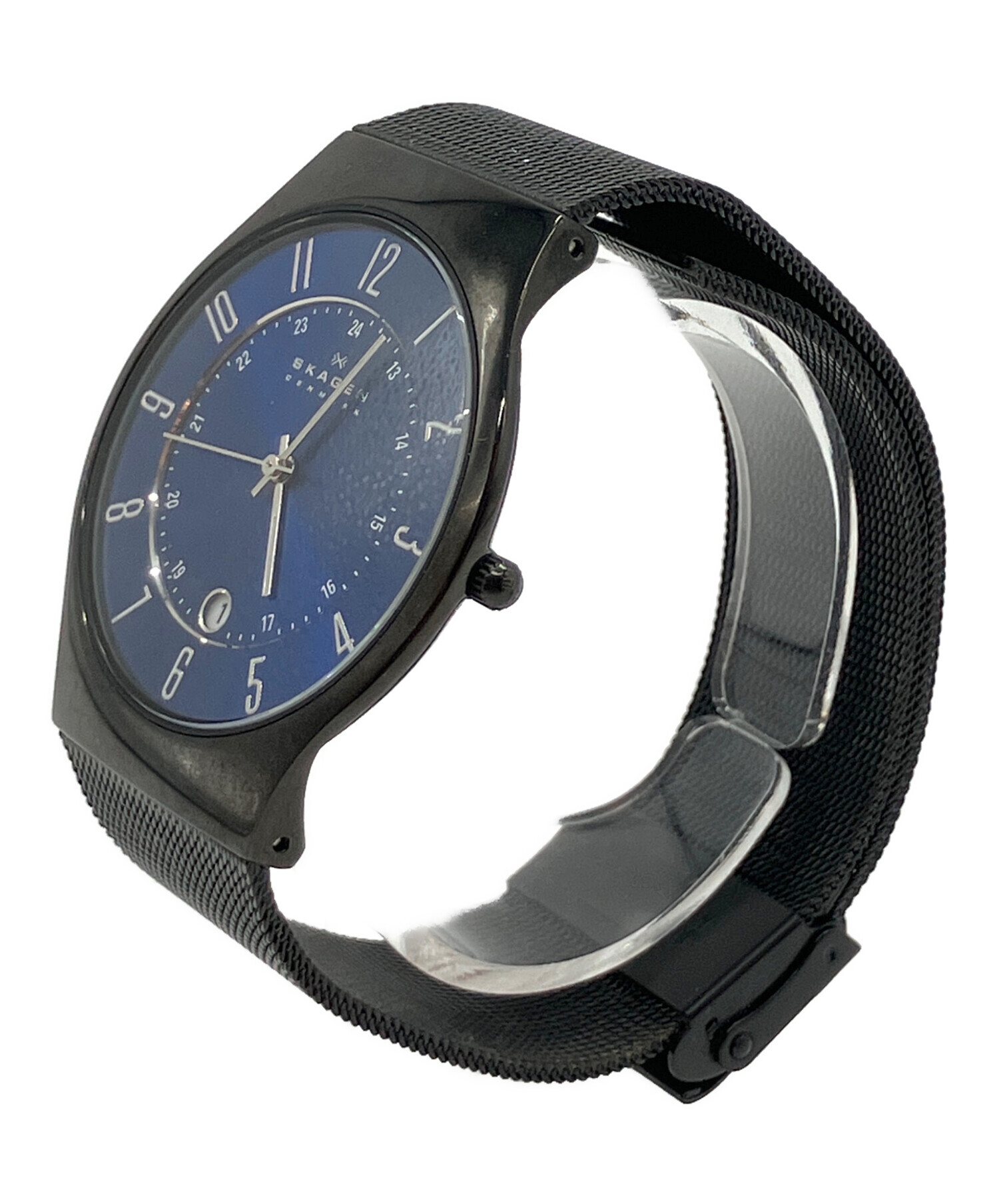 【新品未使用】限定750本 SKAGEN フェルトレザー×ネイビーブルー 腕時計 中古・古着通販】SKAGEN (スカーゲン) 腕時計 ブルー｜ブランド・古着
