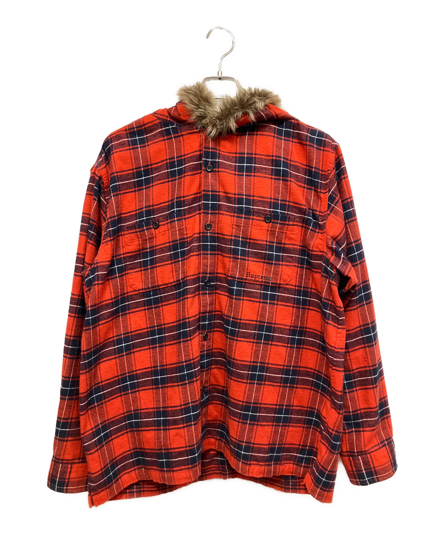 Supreme / 長袖シャツ/M/コットン/RED/チェック 中古・古着通販】SUPREME (シュプリーム) 長袖シャツ レッド サイズ:M