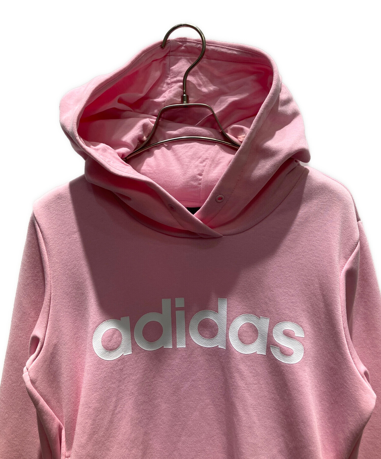 中古・古着通販】adidas (アディダス) プルオーバーパーカー ピンク