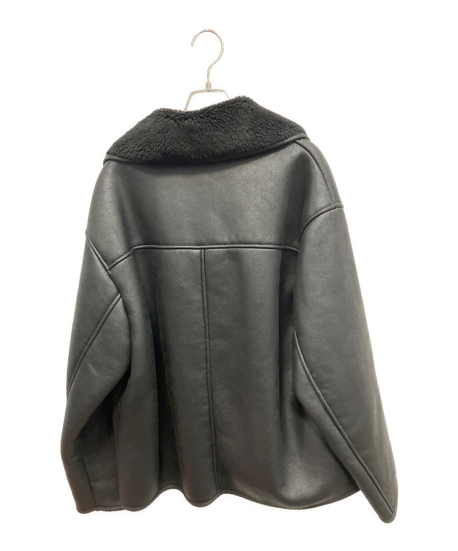 ZARA ザラ　ダブルフェイスジャケット　ブラック　M 中古・古着通販】ZARA (ザラ) ダブルフェイスジャケット ブラック