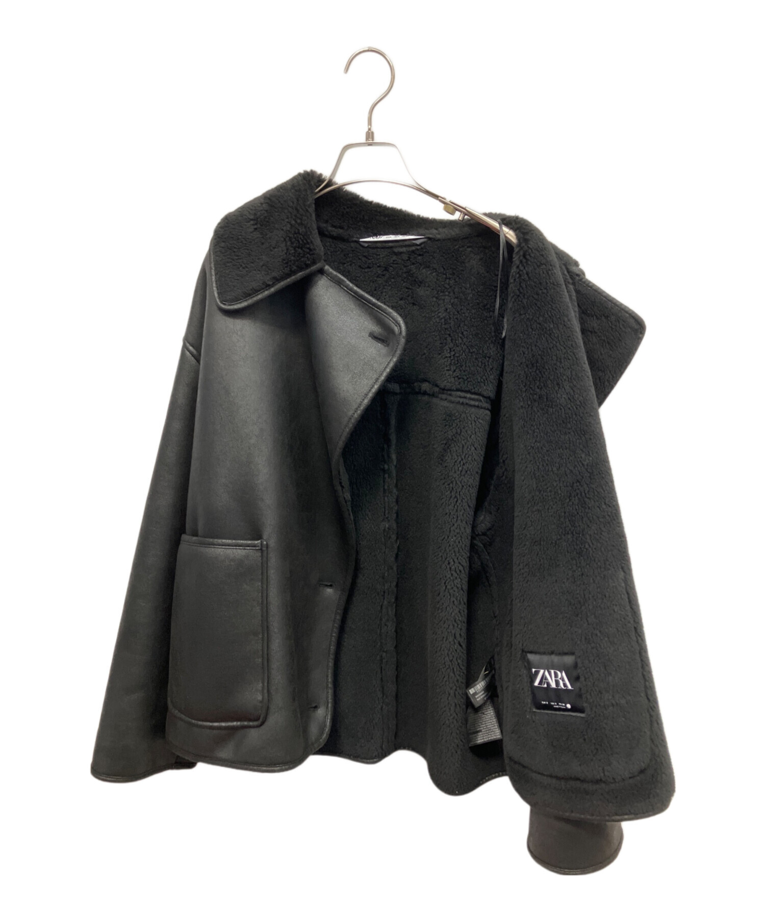 中古・古着通販】ZARA (ザラ) ダブルフェイスジャケット ブラック