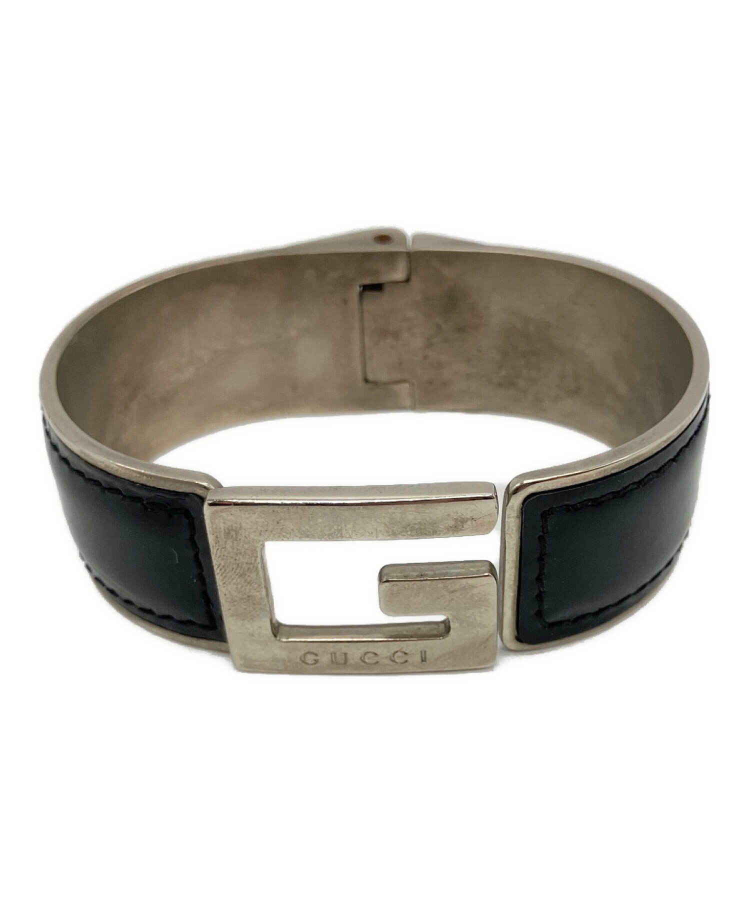 中古 GUCCHI(グッチ) バングル 中古・古着通販】GUCCI (グッチ) バングル ブラック｜ブランド・古着